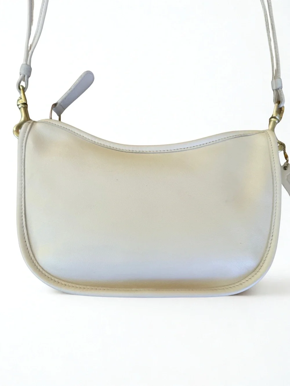 VINTAGE Coach Style 1863 | Bone White Leather | Excellent Condition